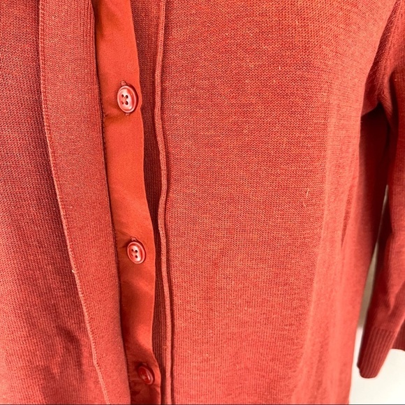 Coldwater Creek Women’s Orange Button Sweater S - Picture 3 of 6
